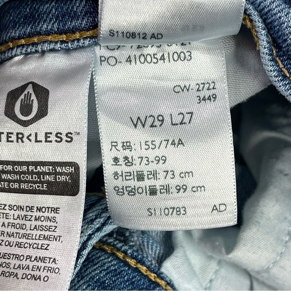 Levi’s Ribcage Jeans Women's 29 Blue Straight Ankle High Rise Button Fly - Picture 7 of 13